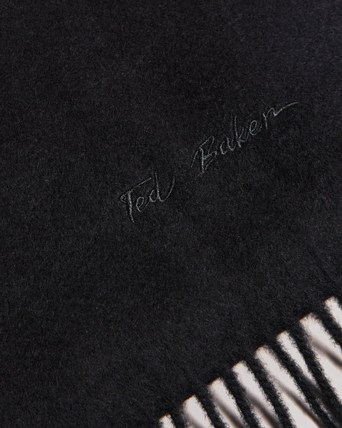 LOTTIEA-Scarves-Perfect for keeping you warm as the weather starts to get chilly, the LOTTIEA scarf is knitted from wool with a fringe trim to bring a little luxury into your daily rotation. Wool scarf Fringe trim Embroidered logo Dimensions: 180cm x 35cm- Ted Baker Romania